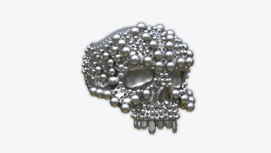 squillare coppia 3d stampa modello in anelli 3dexport gioielleria ringskull anello teschio cranio 3d print model - Mito3D