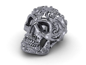 ring skull 02 ring skullring ringskull skull bikersring bikerring biker motorcycle harleydavidson jewelry jewel 3dprint silver925