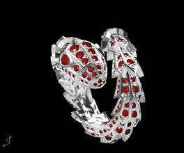 anillo burlarse 3d impresión modelo in anillos 3dexport bvlgari bulgari rings set joyería 3d print model - Mito3D