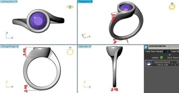 anillo solitario bisel 3d impresión modelo anillos compromiso matriz licuadora joyeria joya joyería imprimir 3d print model - Mito3D