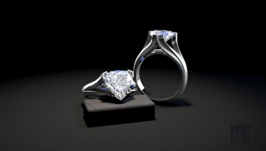 anillo de piedra la joyería las mujeres moda modell impresión cnc cera los diamantes estilo diseño lujo gemas imprimible 3d print model - Mito3D