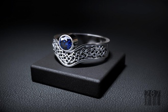 anello di pietra modello moda oro gioielli argento la lucente l'annerimento lusso ornamento il design gemma cera stampabile stile sigillo stampa 3d print model - Mito3D