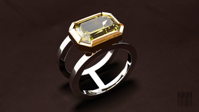 anillo de piedra la impresión 3d los hombres plata lujo diseño piedras preciosas joyería cera imprimible moda signet gem joya 3d print model - Mito3D