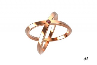 squillare calcolo 3d stampa modello in anelli 3dexport gemma oro stl rosso diamante 3d print model - Mito3D
