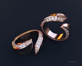 ring der Steine 3d drucken gold Silber Schmuck Juwel gem Stein cnc stl Modell Juwelen Frauen diamond Metall 3d print model - Mito3D