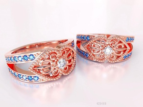 anello di pietre oro libero 3d modello la stampa cnc stl gioiello gioielli gemma diamante donne 3d print model - Mito3D
