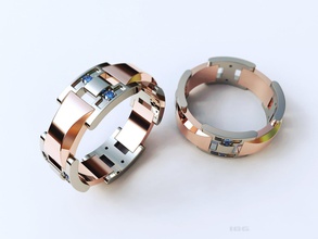 anillo de piedras 3d modelo gem las gemas el diamante oro la joyería joya stl cnc valor diseño estilo 3d print model - Mito3D