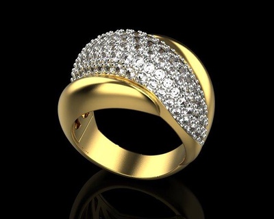 ring stones 1720 rings jewelry 3d cad 3dmodel bracelet earring rhino matrix zbrush keyshot magics rend rendering modeling jewellery gems 3d print model - Mito3D