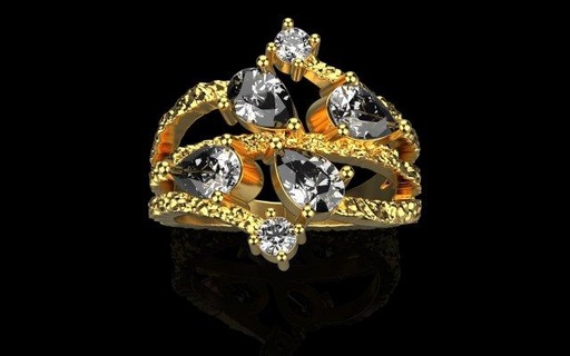 ring stones 4249 rings jewelry 3d cad 3dmodel bracelet earring rhino matrix zbrush keyshot magics rend rendering modeling jewellery 3d print model - Mito3D