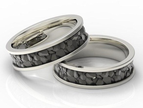 anel estilizado pedra jóias joalheria moda prata 3d print model - Mito3D