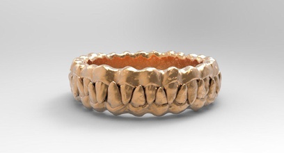 ring teeth horror 3d print model - Mito3D