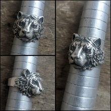 ring tiger ring rings silver jewelry printable art jewel jewellry jeweler lion tiger head heads nature wildlife