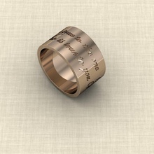 bague vrai un vous stl 3dm de l'anneau d'impression or d'argent la cnc le prototypage imprimable bijoux gem obj femmes 3d print model - Mito3D