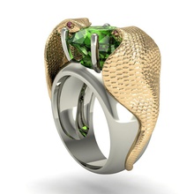 anello di due serpenti gioielli diamante stampabile serpente cobra la moneta cad fidanzamento gemme sesso femminile donne brillant esclusivo 3dm stl obj moda oro rhiho 3d print model - Mito3D