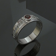 anillo unisex 3d de oro la joyería joyero el platino imprimible plata joya femenino stl 3dm rhino gem 3d print model - Mito3D