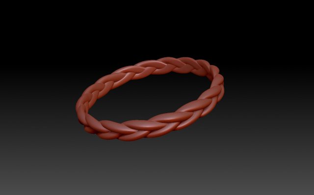 ring weaving 3d print model in rings 3dexport pigtail pigtails jewelry 3D print model - Mito3D