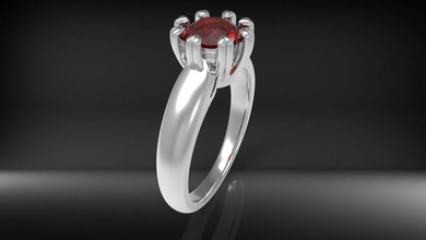 anel wedcor ouro o design printable diamante jóias de casamento prata gem 3d print model - Mito3D