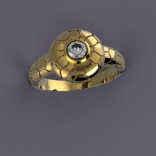 ringgeometry ring diamond jewelry 3d print model - Mito3D