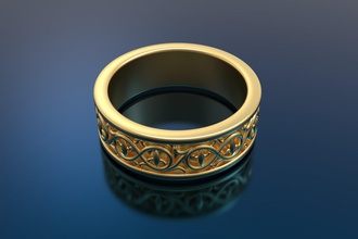 rings women mental gold wedin sil jewellery silver 3d print model - Mito3D