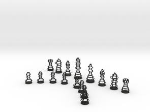 rings chess set ajedrez 3d print model - Mito3D