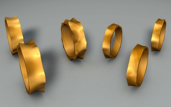argolas conjunto 2 tipos 6 versões prata ouro imprimível diamante platina noivado jóia anel Casamento prototipagem dedo highpoly esterlina brilhante engagem 3dprint joalheria 3d print model - Mito3D