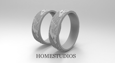 rings wolfs free 3d print model in 3dexport ring homestudios 3d print model - Mito3D