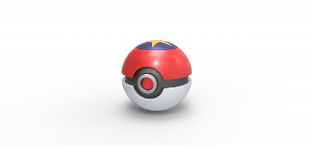 ritchie Balle pokeball Pokémon concept récipient anime jouet impression imprimable ritchieball 3D print model - Mito3D