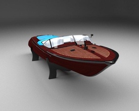 riva aquarama 1970 3d model in speed boats 3dexport boat mahogany printing 3d print model - Mito3D