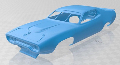 roadrunner nascar 1971 yazdırılabilir vücut araba 3d yazdır model in otomotiv 3dexport yuva ölçülü tamiya rc miniz hobi mikro 3d print model - Mito3D