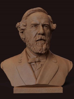 Robert Edward Lee adam karakter savaş konfederasyon genel subay devrim Ordu Amerika Birleşik Devletleri büst yazdırılabilir 3d 3dprint hazır baskı Tarih ww minyatürler 3d print model - Mito3D