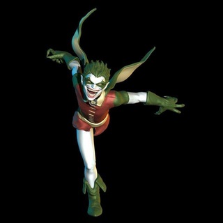 Robin batman risas hombre risa Caballero oscuro superhéroe dc héroe capa Liga Justicia miniaturas escultura estatua cosplay traje muerte Arte art sculpture 3d print model - Mito3D