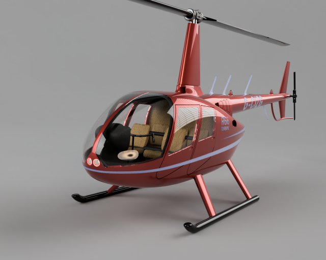 robinson r66 3d drucken modell 3dexport hubschrauber luftfahrt flugzeug rotor main klinge 3D print model - Mito3D