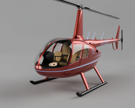 robinson r66 3d impresión modelo in 3dexport helicóptero aviación aeronave avión rotor principal espada 3d print model - Mito3D