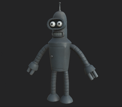 robot bender 1 free 3d model in cartoon 3dexport personage character creature 3d print model - Mito3D