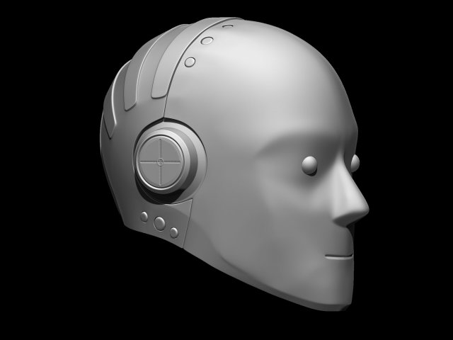 robot crash mannequin casque 2 3d impression modèle in jeu accessoires 3dexport airsoft cosplay guerrier masque lafactorystore lafactoryshop armure guerres étoiles sw tactique 3D print model - Mito3D