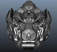 robot baş 3d model in 3dexport transformatörler ironhide karakter sc fi trafo 3d print model - Mito3D