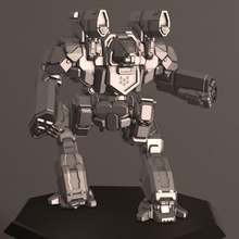 robot mechwarrior bas-prime 4 3d print model in monsters & creatures 3dexport battleship battlefield battletech transformer transformers robots robotic 3d print model - Mito3D