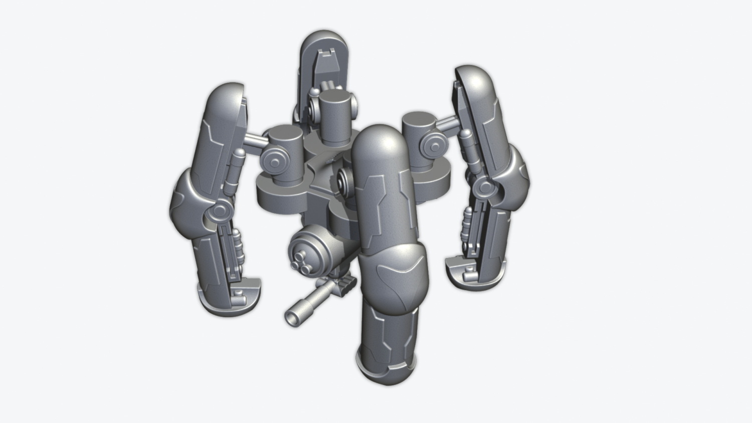 robot turret 3d print model in sci-fi 3dexport cannon military firearm launcherry ordnance mech robotic miniatures sci fi figurines scifi 3D print model - Mito3D