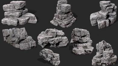rock collection 019 3d model in landscapes 3dexport stone geology nature cliff mountain exterior landscape environment poly game ready pbr terrain heigh hill granite canyon desert 3d print model - Mito3D