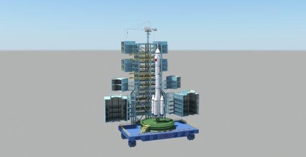 razzo animazione architettonico architettura edificio castello Cina sognare est imperatore 3d print model - Mito3D