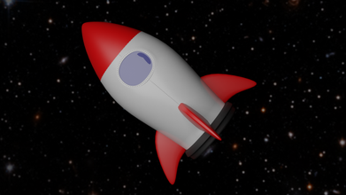 fusée navire 3d modèle in réel vaisseau spatial 3dexport scifi espace planète dessin animé denzel3d 3d print model - Mito3D