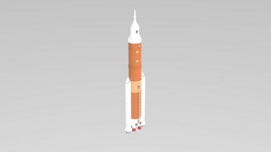 foguete aeronave reforço exploração lançador material motor sls nasa nave espacial espaço 3d print model - Mito3D