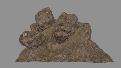 Rocha pedras montanha monte deserto areia musgo Mosy sujo neve 3d print model - Mito3D