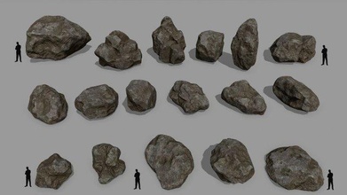 rocas 3d modelo in paisajes 3dexport rock roca acantilado montar arena desierto bosque montaña musgo mosy 3d print model - Mito3D