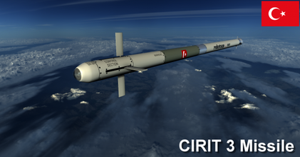 roketsan durchfall 3 rakete 3d modell projektile 3dexport armee bombe python explosiv sam luftwaffe tomahawk raketentechnik seitenwickler aam fenster militär marine 3d print model - Mito3D