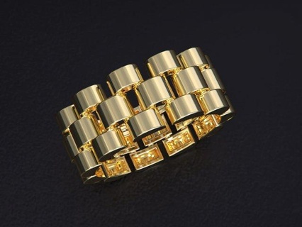 rolex squillare anelli lusso orologio gioiello gioielleria moda argento oro platino sterlina gruppo musicale nozze rosa stampabile 3d print model - Mito3D