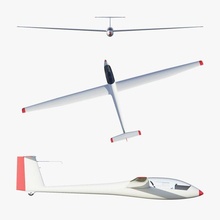 rolladen schneider ls4 aliante aereo sport veicolo aeromobili aria elica pozzetto interni lusso privato aerodinamico aviazione silenzioso elettro sostenibile aerosport 3d print model - Mito3D