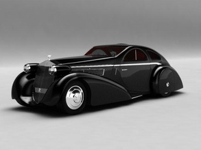 Rolls Royce hayalet Jonckheere coupe 1934 lüks salon motor açılır tavan miras araba araç tekerlek sedan otomotiv ingiliz telif klasik 3d print model - Mito3D