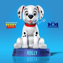 rolly 101 dalmatiens 3d impression modèle in animaux 3dexport dessin animé chien 3dprint 3dprinting statue figure 3d print model - Mito3D