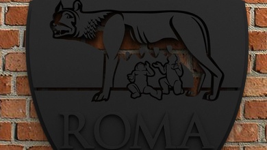 roma logo goal sports game play football soccer fifa league championship competition europe icon stadium team champions 3d 3dprint sculptures italy 3d print model - Mito3D